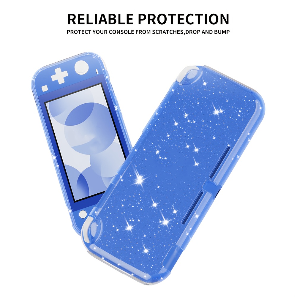 

Glittering Tpu Soft Case Switch Lite - Shockproof, -resistant Transparent Protective Cover With For Youth Gaming Console