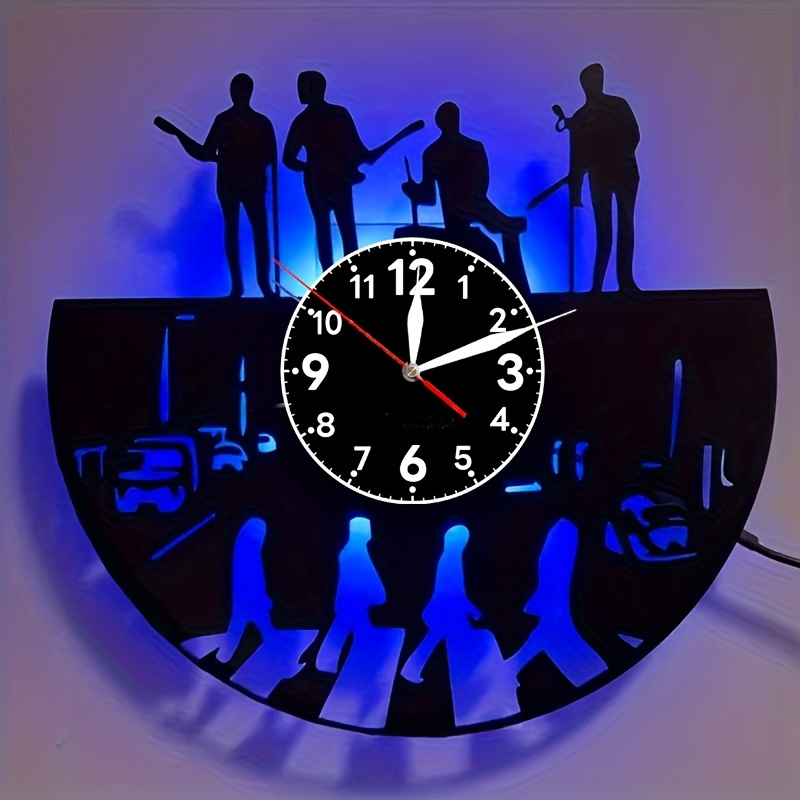 Wanduhr Uhren Beleuchtung Leonhard LED Funk-Wanduhr: Edelstahl