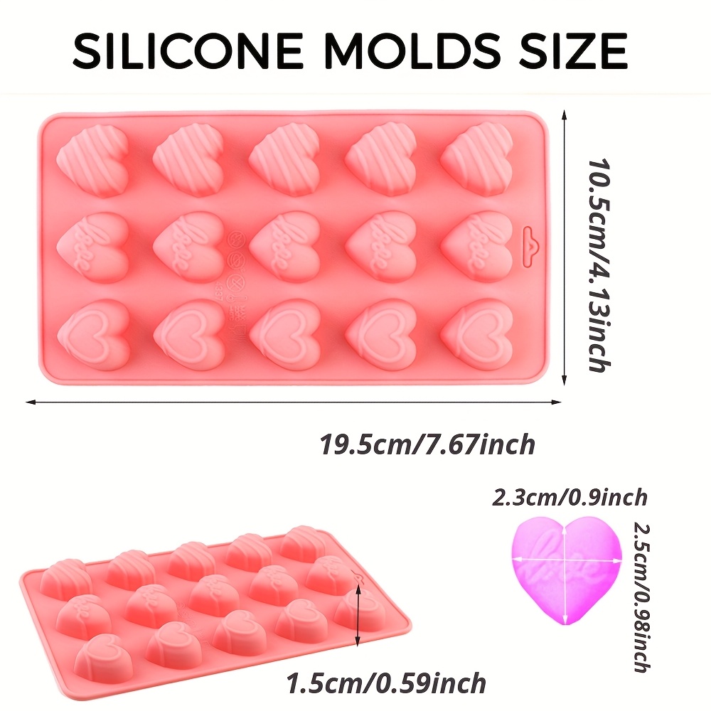 Image of 1 Heart-shaped Silicone Cake Mold For , Romantic For Making Cupcakes, Candies, Marshmallows, Cake Decorations, Diy Crafts, Resin, Candles, , And More