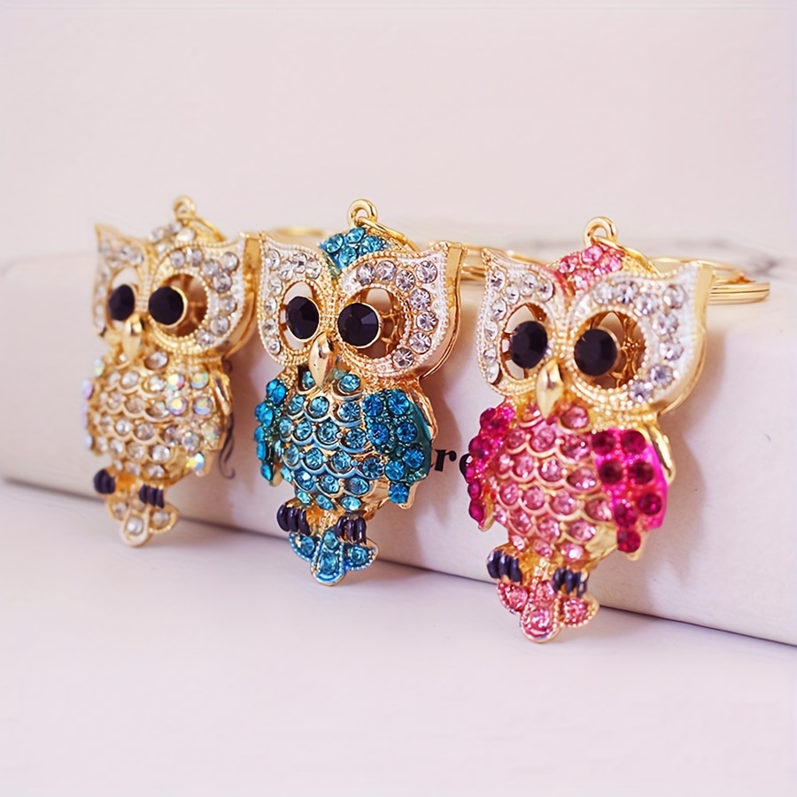 

1pc Owl Keychain, Animal Car Keyring With Lobster Clasp, Fashionable Women's Bag Accessory