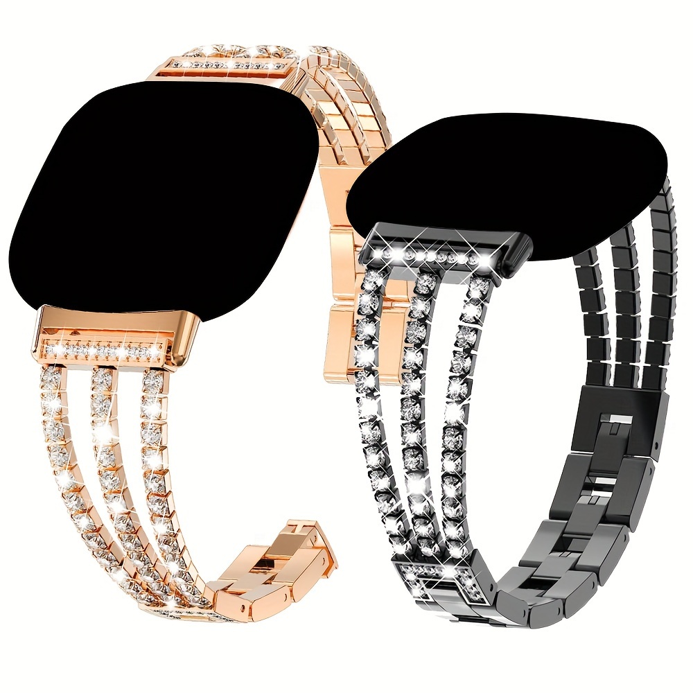 Para Fitbit Versa 4 Reloj Correa De Diamantes De Imitación - Temu