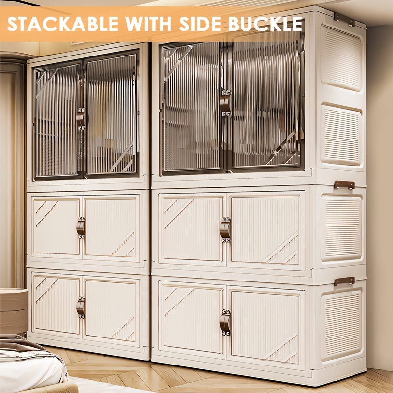 super large multi layer wardrobe with hanging rods and doors waterproof foldable storage box stackable storage cabinet with drawers wardrobe closet very suitable for home bedroom living room closet wardrobe organization and storage