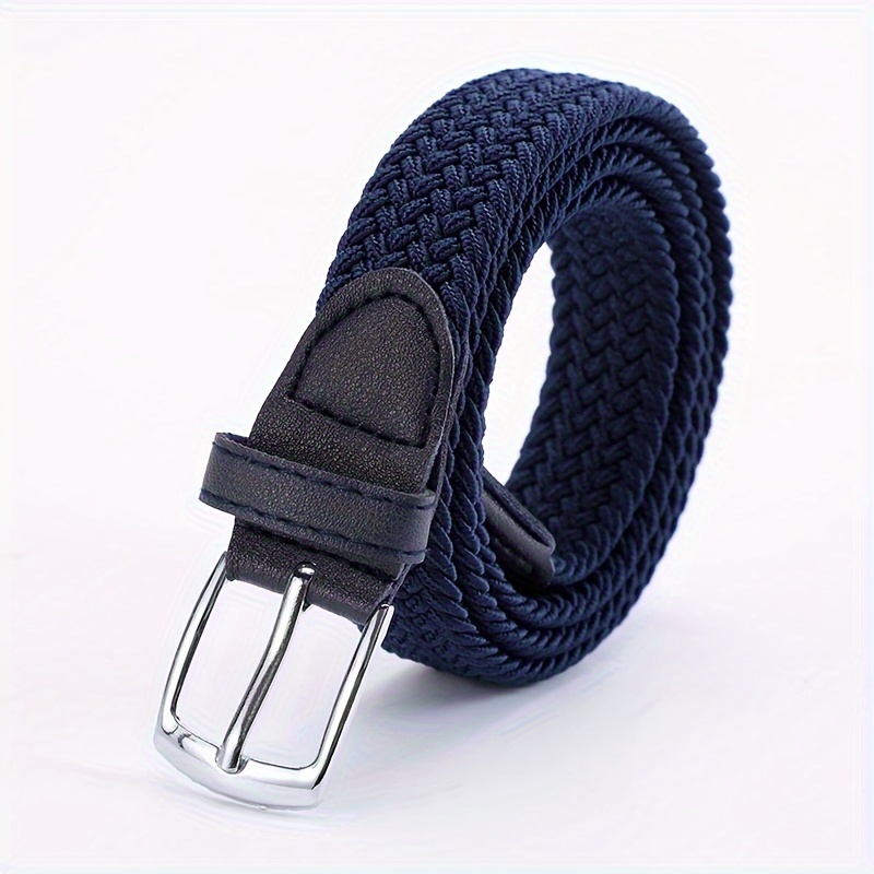 Square Pin Buckle Woven Belt Casual Stylish Braided Belts