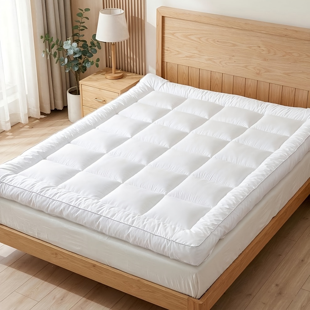 Mr. Tree 1100gsm Premium Mattress Topper - And Comfortable, Breathable For Use, 100% Microfiber Cover With Strong Elastic Straps, Bed Topper For Box Spring Bed And