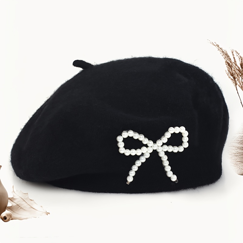TEMU 1pc Solid Color Women's Wool Beret, Suitable For Daily Use, In Multiple Colors