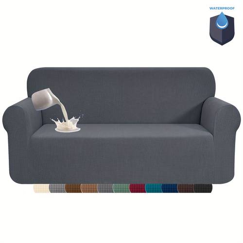 item picture thickened jacquard stretch full cover sofa slipcover living room armrest sofa cover elastic dust proof protector for entire sofa solid color removable washable sofa cover suitable for pet households