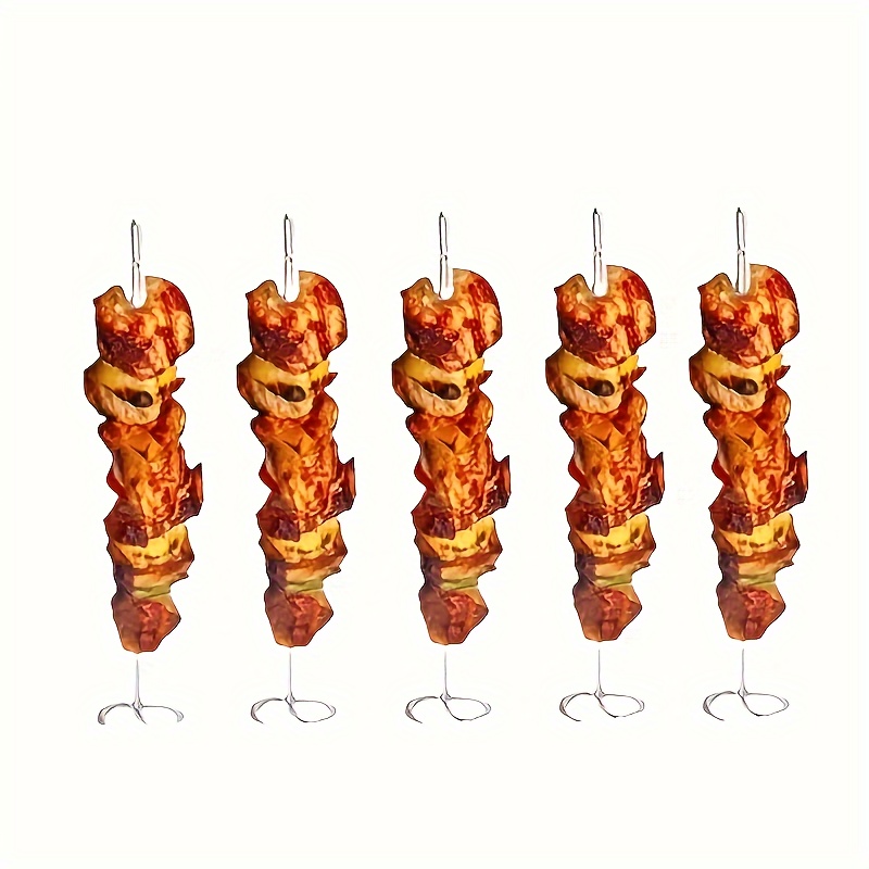 10 pcs air fryer stand up skewers food grade stainless steel thick bbq kebab sticks for air fryer and oven details 8