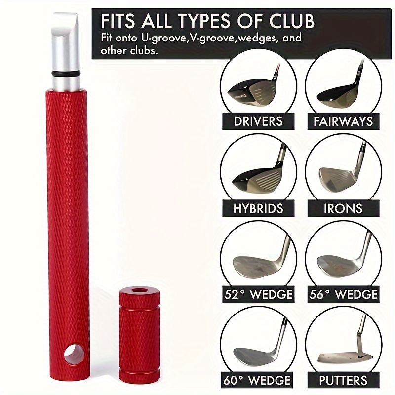 Enhance Your Golf Game: Multi-Colored Groove Sharpener for Improved Backspin And Accuracy - Compatible with U And V Grooves, to Use
