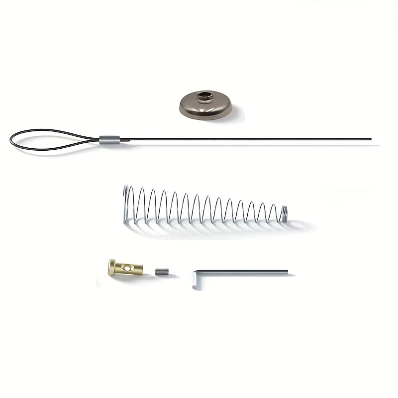1 Set Of Heavy-duty Self-locking Latch Spring Pull Rope Accessory Pack - Screws, Including Garden, Fence And Wooden Doors - Protect Teenagers And Pets