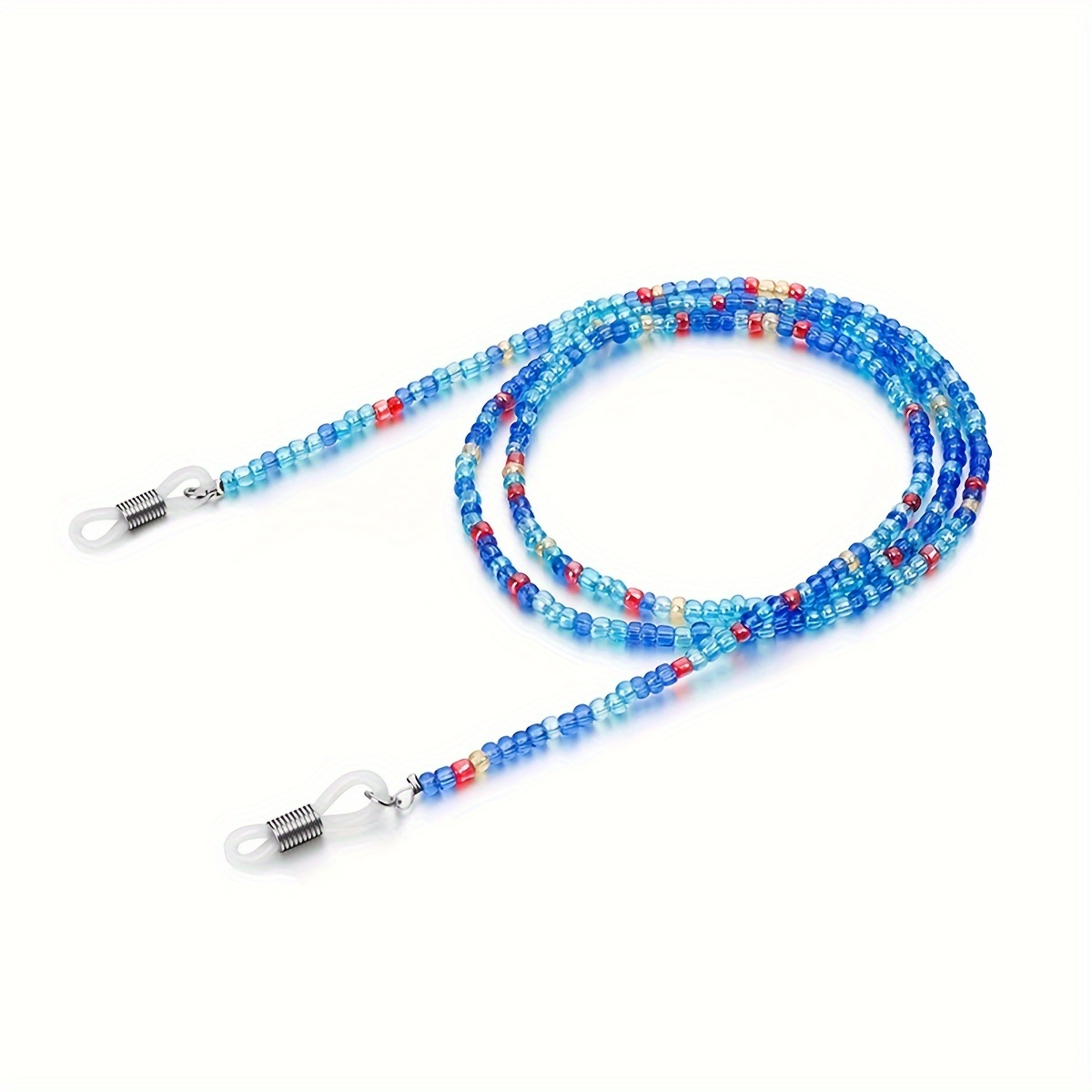Chaîne à Lunettes En Perles Acryliques Rectangulaires Colorées - Léger, Réglable Et Tendance | Porte-lunettes élégant Pour Femme Et Homme