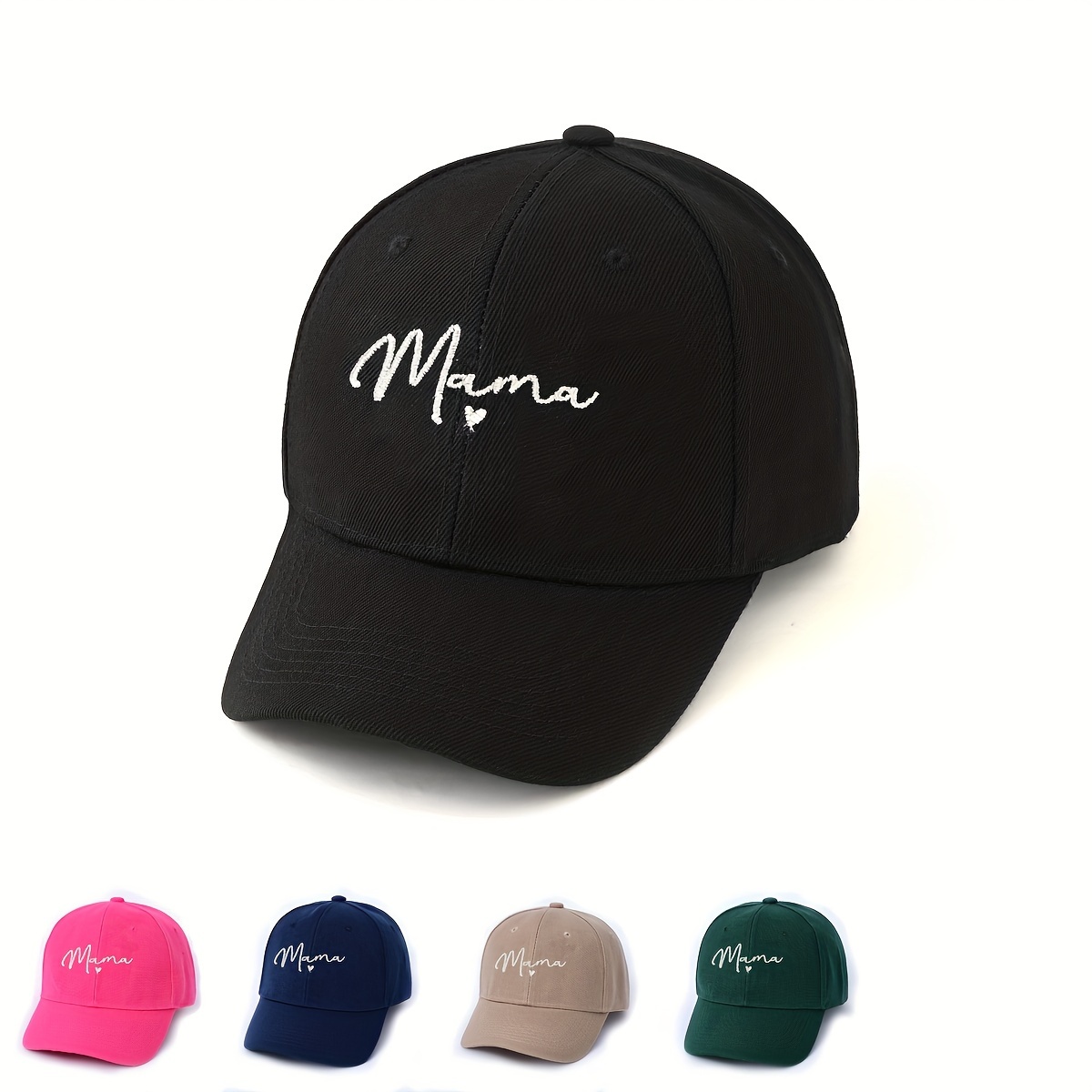 

Mama Embroidery Baseball Cap, Hip Hop Style Outdoor Sun Hat, Breathable Peaked Cap For Running, Fishing, Outdoor Sports