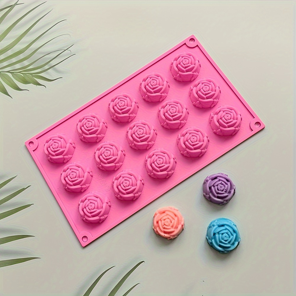 

1pc Silicone Rose Flower Mousse Cake Mold - Diy Chocolate, Candy, Pudding & Ice Cream Baking Tool For Kitchen And Restaurant Use Silicone Molds For Chocolate Cake Silicone Mold