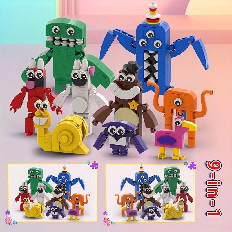 Colección de juguetes de bloques de construcción 9-en-1, color mezclado,  material ABS, modular, con de regalo de Halloween/Acción de */ - Main Image