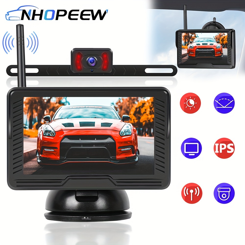 

Nhopeew 4.3" Hd Ips Vehicle Rear + Up For Rv Motorhome Bus Camper