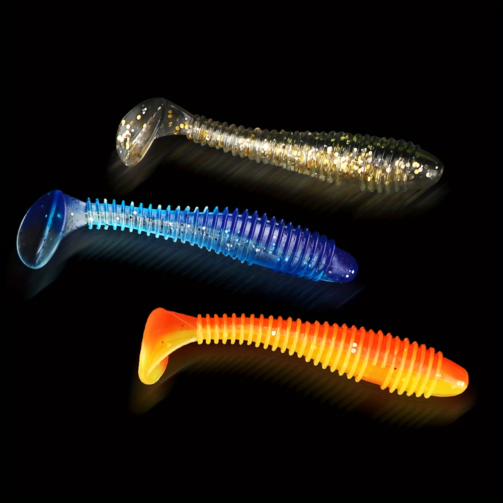 Silicone Paddle Tail Soft Swimbait Artificial Floating - Temu