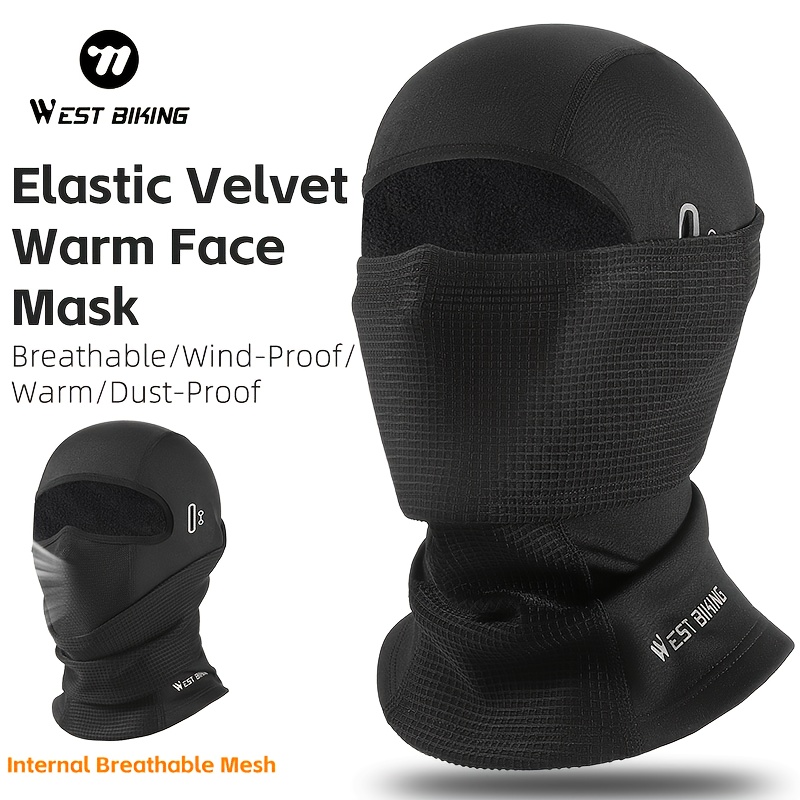 WEST BIKING Thermal Balaclava Neck Gaiter with Glasses Holes - Windproof Face Mask, Breathable Winter Cycling & Ski Mask, Adjustable Strap, Cold Weather Gear for Men & Women - Ideal for Cycling, Skiin