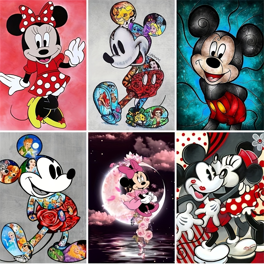 

Mickey 5d Diy Diamond Art Painting Kit, Cartoon Anime Characters Full Diamond Embroidery Mosaic Rhinestone Picture Art Crafts, Home Wall Decor Gift