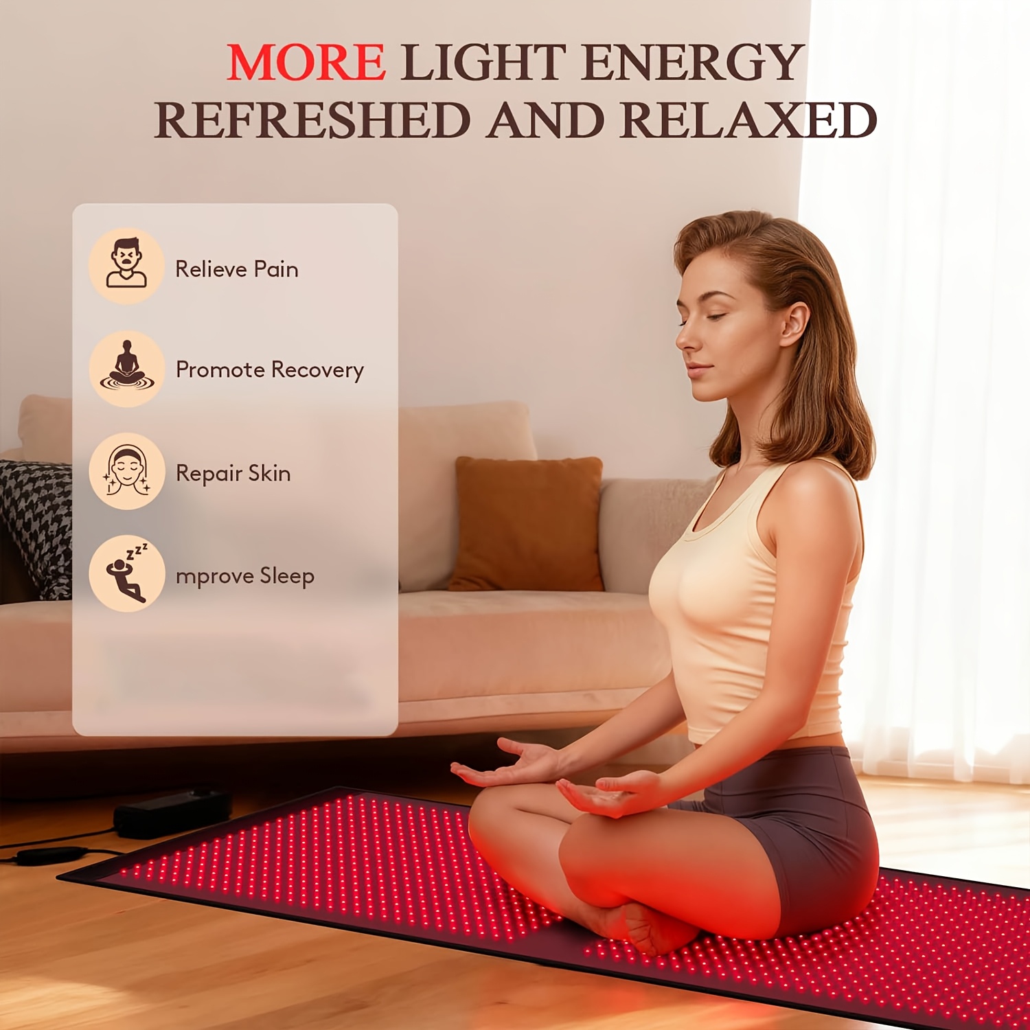 red light blanket for legs all in one pain relief   for full feet legs knee with 660nm 850nm infrared light at home 1140pcs leds Product details 4