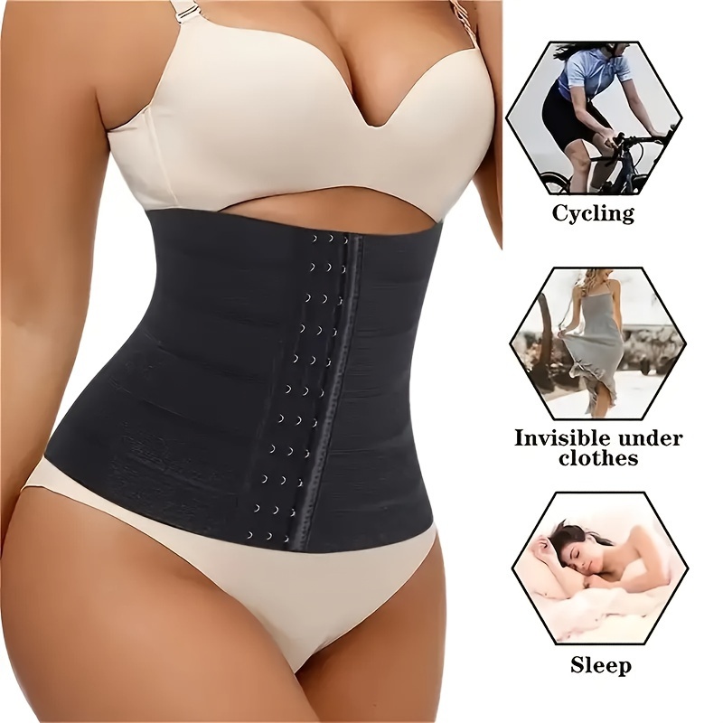Cross Mesh Girdle for Waist Shaping, Breathable Waist Trainer for Women,  Breathable Mesh Waist Trainer, Lower Belly Fat (Color : Black, Size :  Large) : : Clothing, Shoes & Accessories