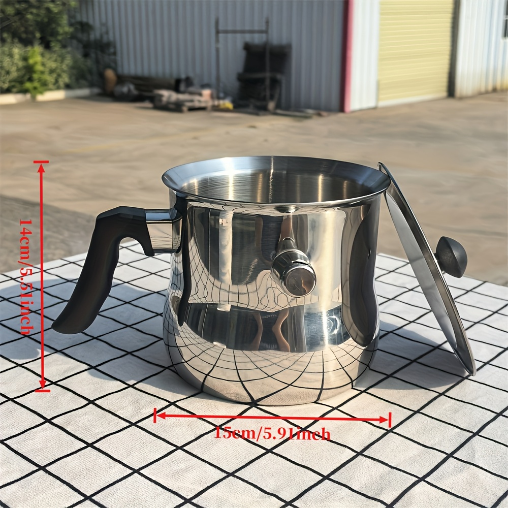 E-shop 50.72 Oz Doppelkocher Verdickter Edelstahl Wachs Schmelztiegel mit Griff, Bienenwachs Fundament Blatt Herstellungswerkzeug, Imkerei Werkzeug,