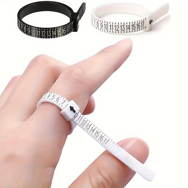 1/2개 반지 사이저, 반지 사이징 도구, 재사용 가능한 플라스틱 손가락 사이징 테이프, 선명하고 정확한 보석 사이징 도구 1-17 미국 반지 사이저 카테고리: 보석 측정 도구 및 축
