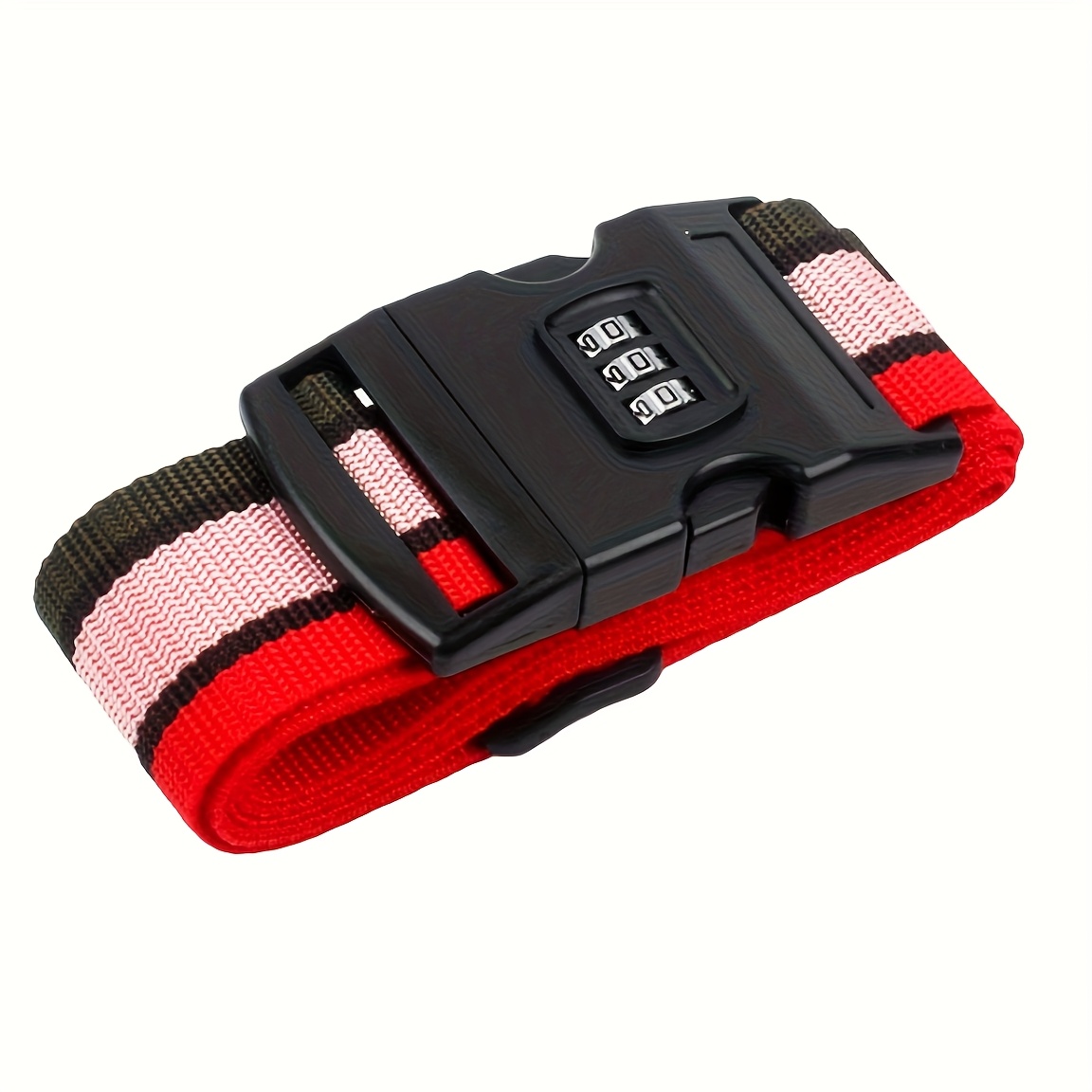 TEMU [Personalización] Correa de equipaje personalizada, bordada con /texto, cierre de hebilla, antirrobo, adecuada para viajes de negocios y ocio,