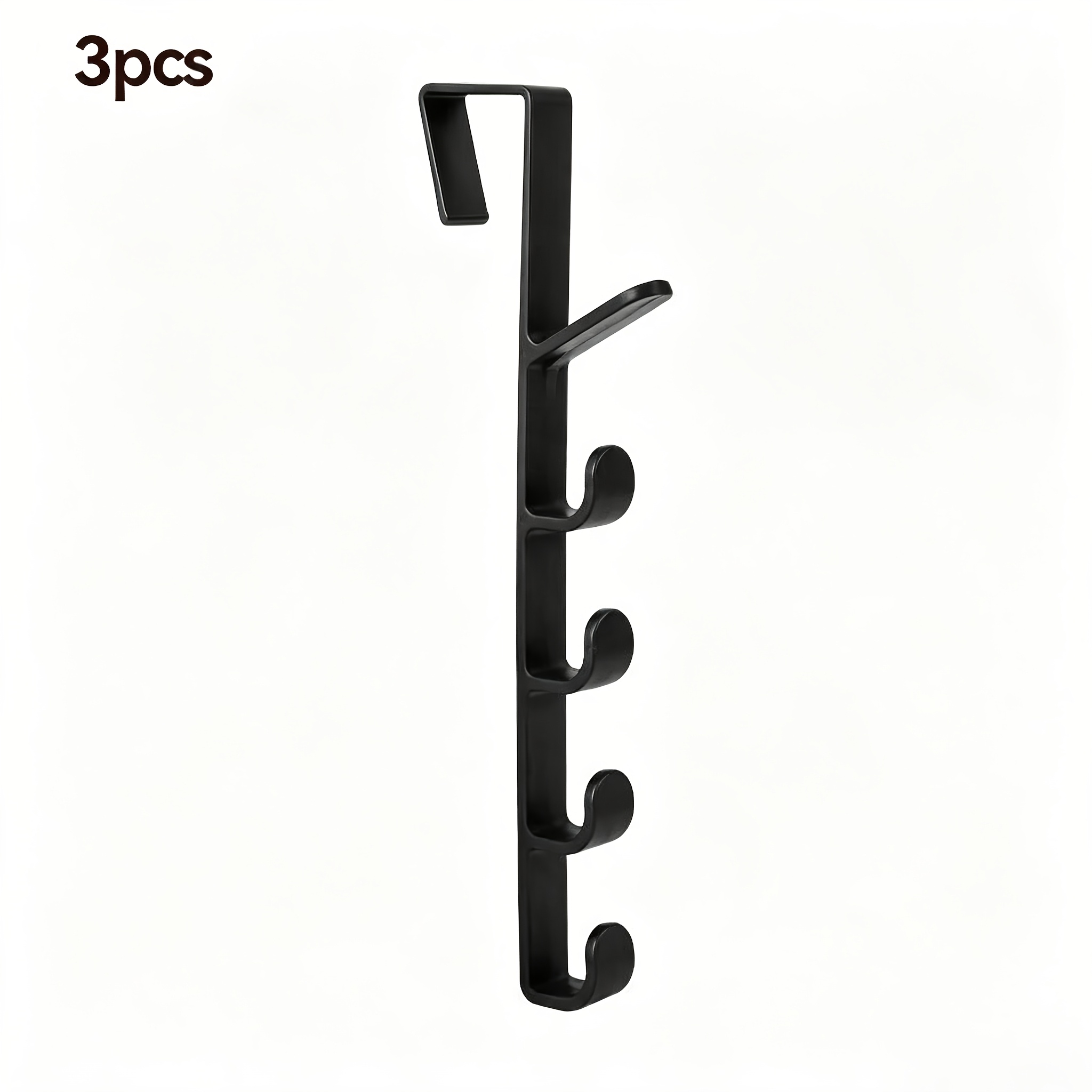 TEMU Lot de 3 crochets de porte, organisateur suspendu polyvalent perçage pour sacs, chapeaux et serviettes, étagère de rangement encombrante pour