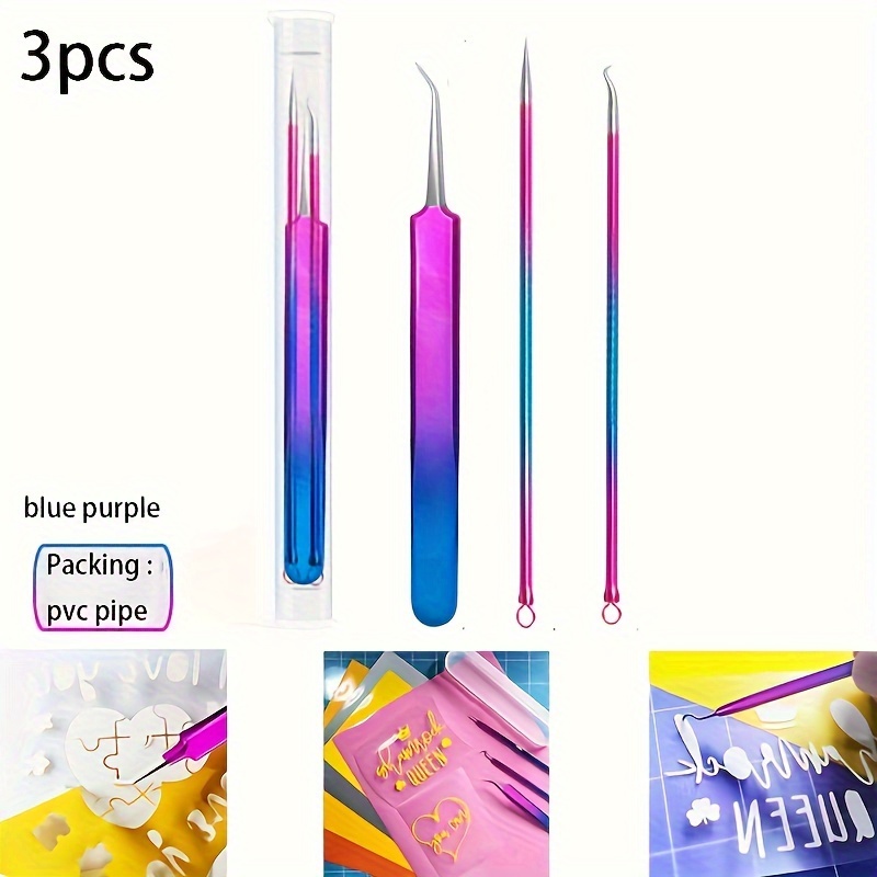 

3pcs Diy Craft Vinyl Weeding Tools Set Basic Vinyl Tool Scrapbooking Tool Diy Sewing Craft Supplies