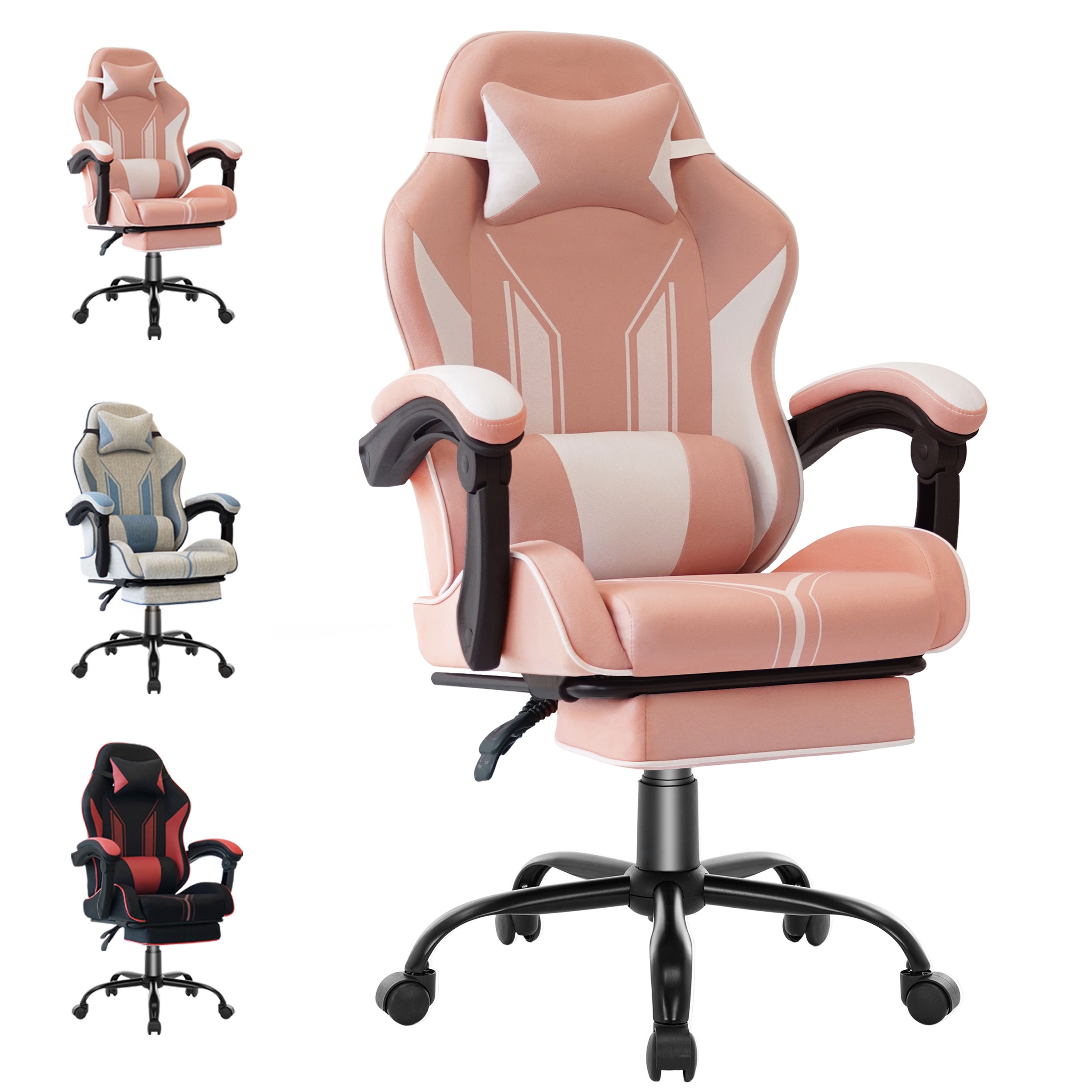 TEMU Sedia da gaming, sedia per computer con poggiapiedi e schienale regolabile, sedia e scrivania da ufficio per adulti, sedia da , sedia ergonomica
