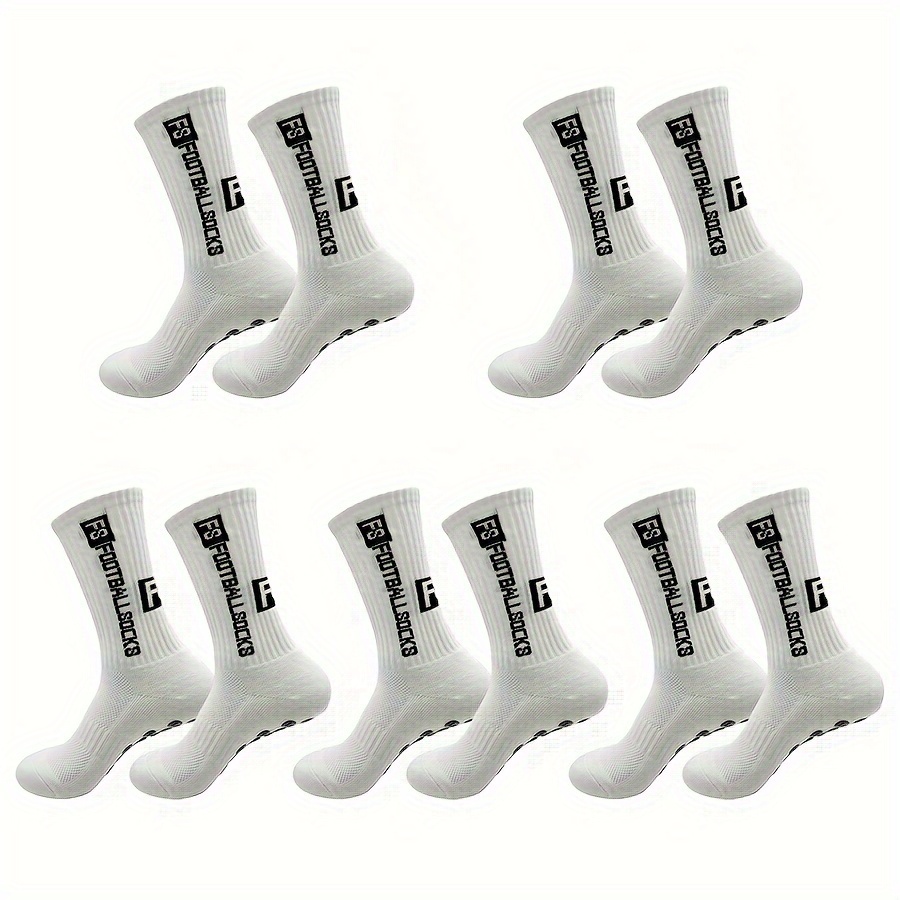 5/10 Pairs Women's Nylon Football Socks, Non-slip Silicone Comfortable Graphic Soccer Socks For Outdoor Sports Baseball Tennis