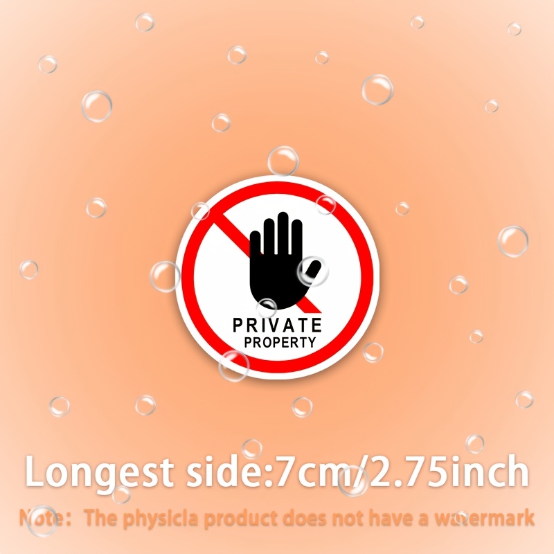 Private Property No Entry Warning Sign Sticker