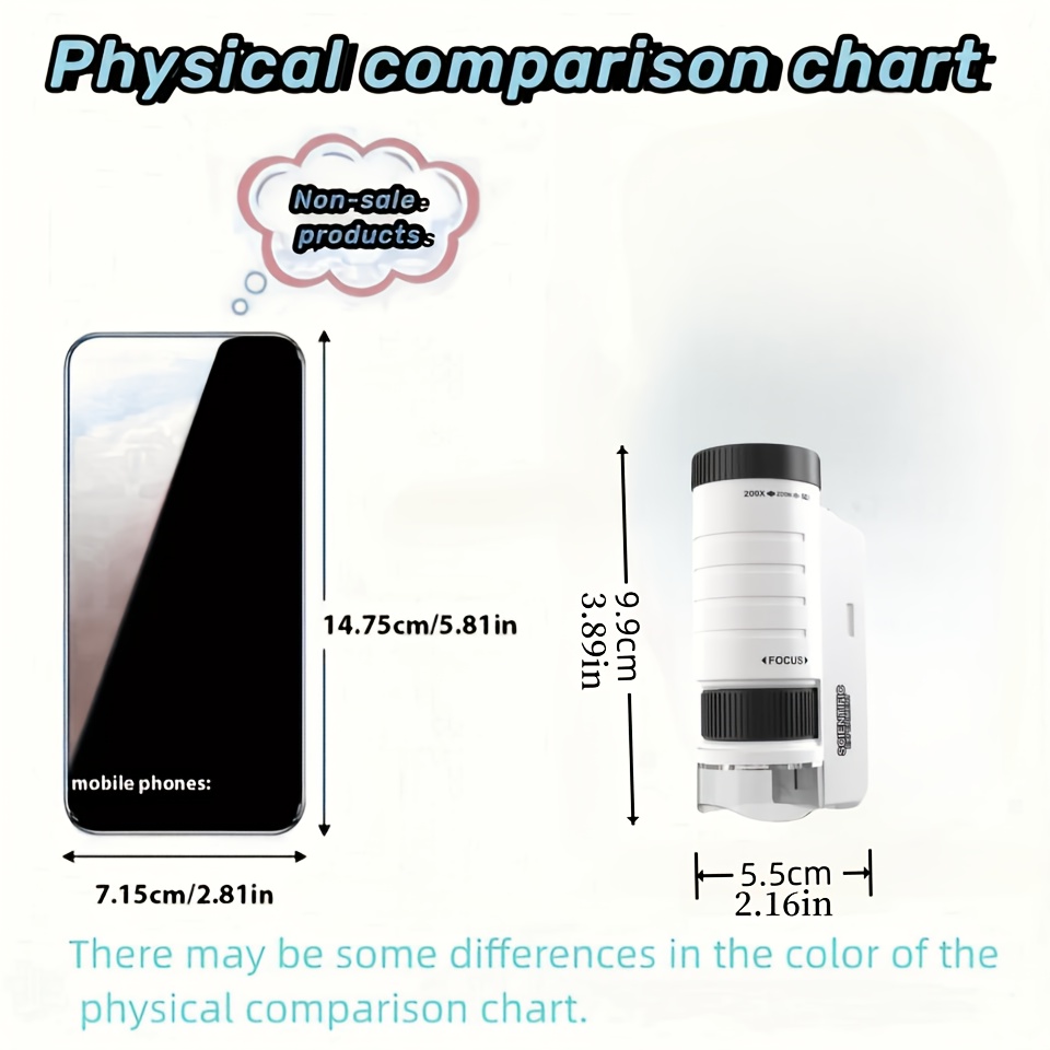 kids portable microscope with stand education tool pvc material school and home use ideal christmas thanksgiving gift educational toys Product details 13