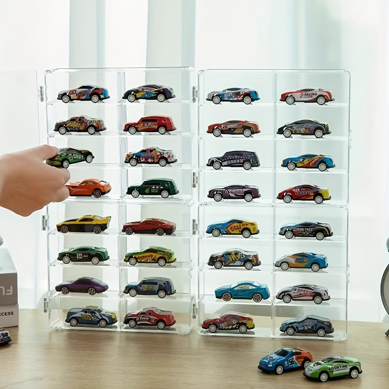 Model Car Display Box 8 Slots 1/64 Scale Car Display Case - 8 Slot