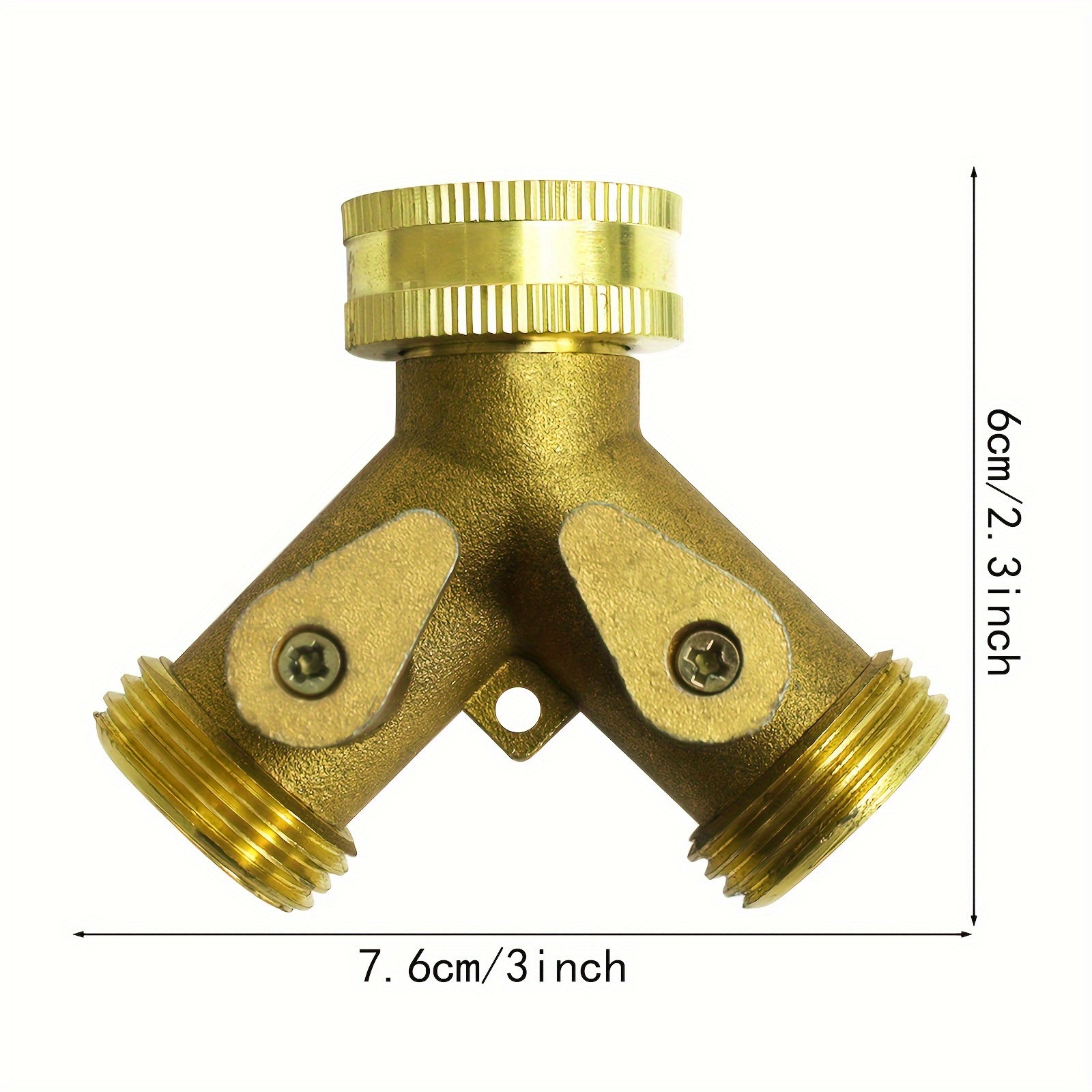  Garden Hose Splitter 2 Way - Heavy Duty Solid Brass