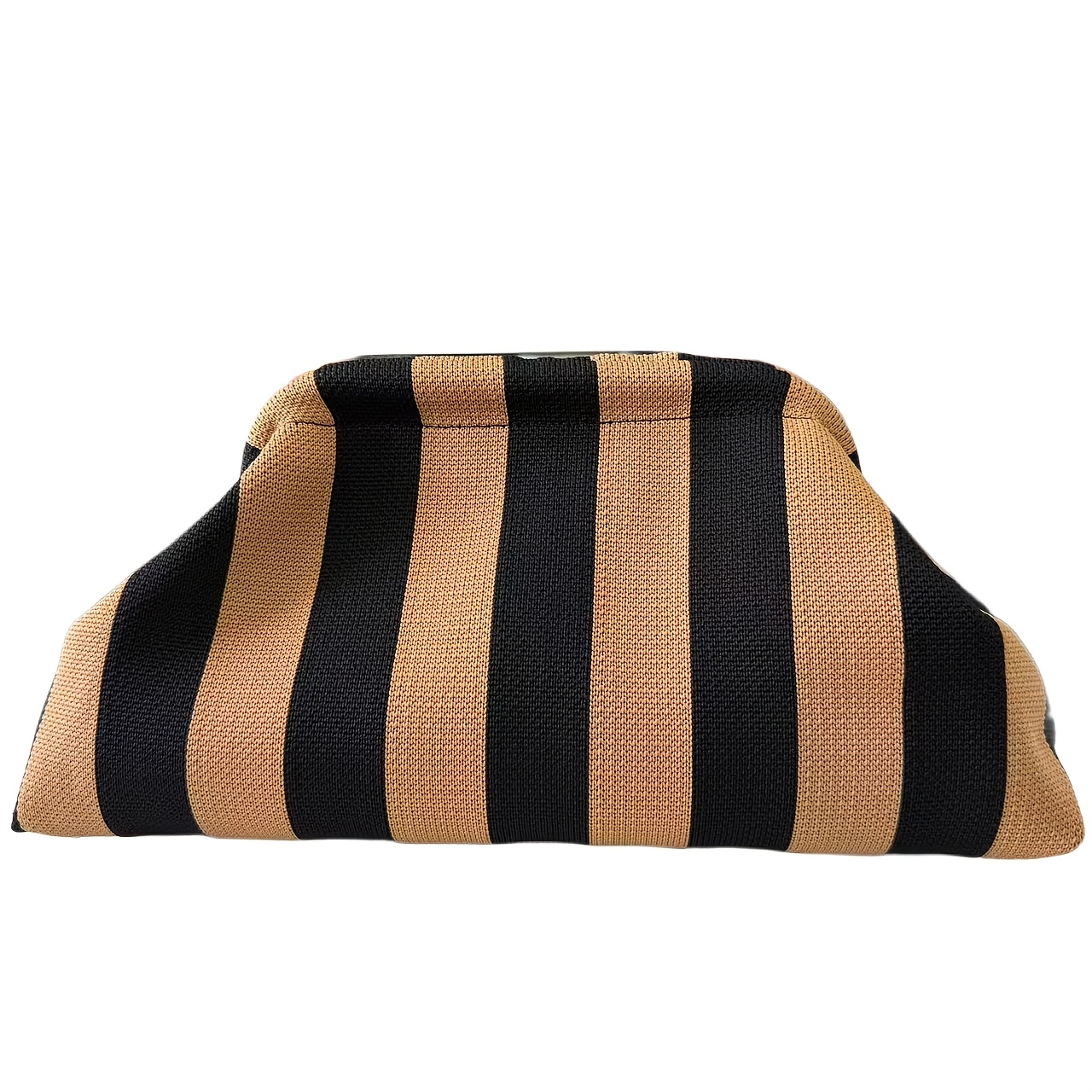 TEMU Bolso de tipo de gran capacidad para mujer con estampado de y rayas - Bandolera y plegable con cierre de solapa , adecuada para desplazamientos