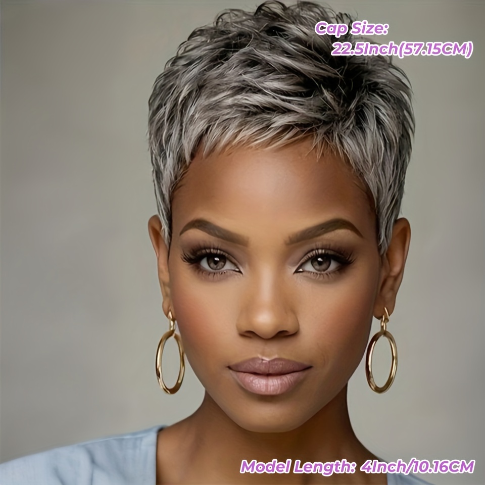 TEMU Layered Chic Cut Wig With Bangs, Made From 180% Density Brazilian Human Hair, Use And Halloween Celebrations