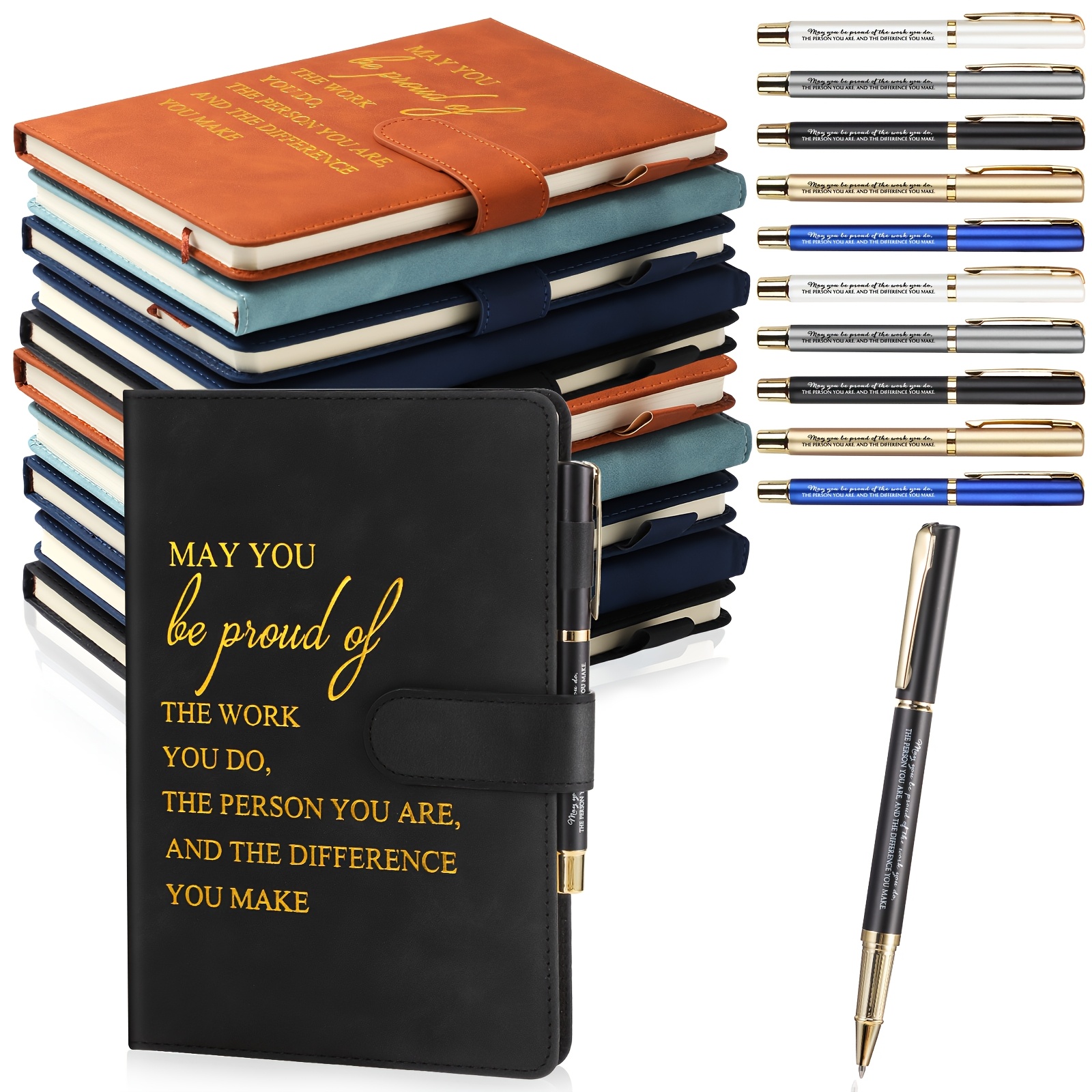 

40pcs Employee Appreciation Set - Inspirational A5 Journals Motivational , - For Christmas, Management Day & Accounting