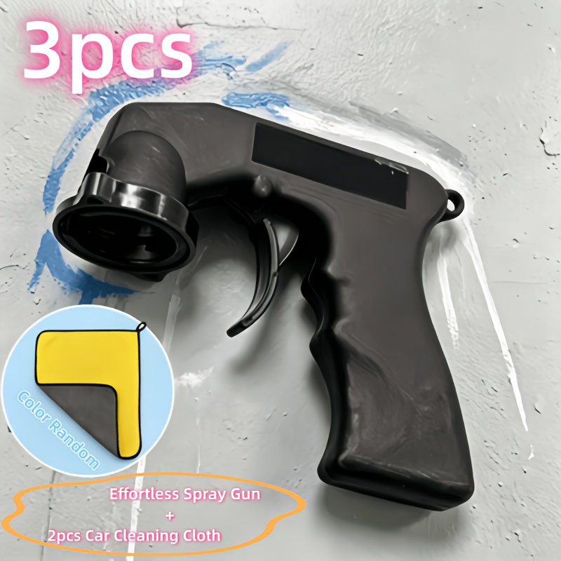 TEMU 3pcs Effortless Spray Guns With 2pcs Car Towels (random Towel Color) Self-spray Aid Tool For Car Wheel Color Change, Handheld Spray Gun For Car