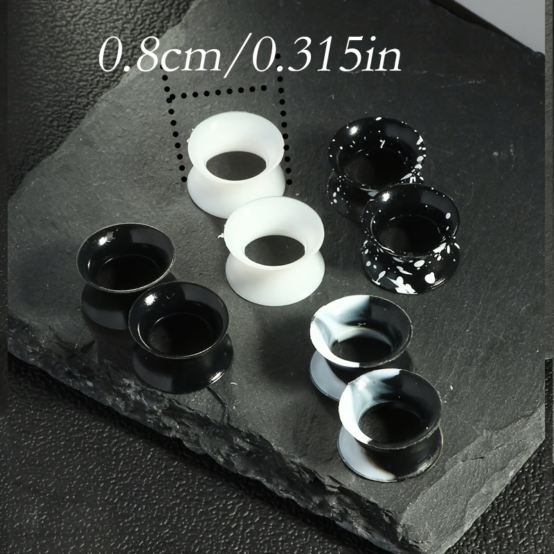 8pcs Of Ultra Soft Silicone Ear Tunnel Expanders - Piercing Jewelry For Stretched Ears With 6-20mm Diameter Sizes - Comfortable And Flexible Ear Plug Sets For Body Modification