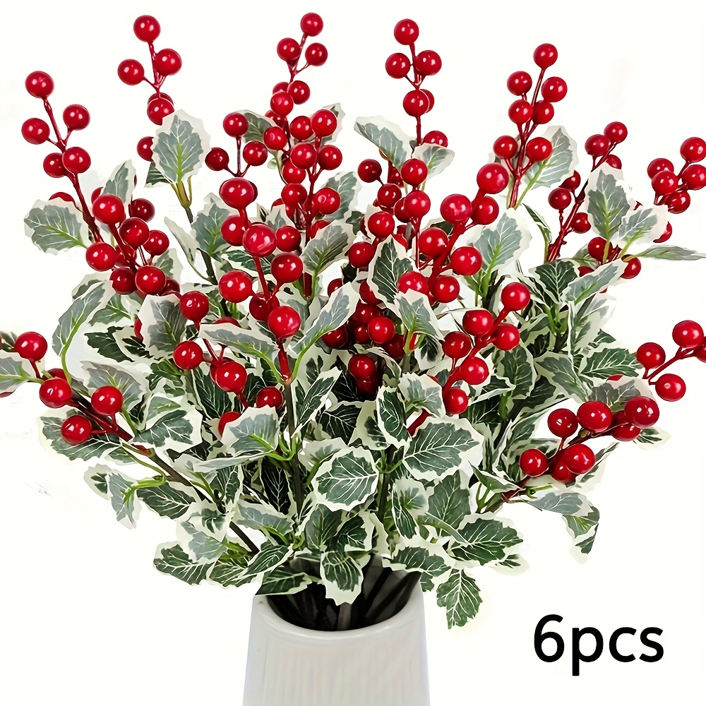 6pcs Christmas & Pine Cone Branches | 2 Styles Optional | For Trees, Wreaths, Tables & Parties