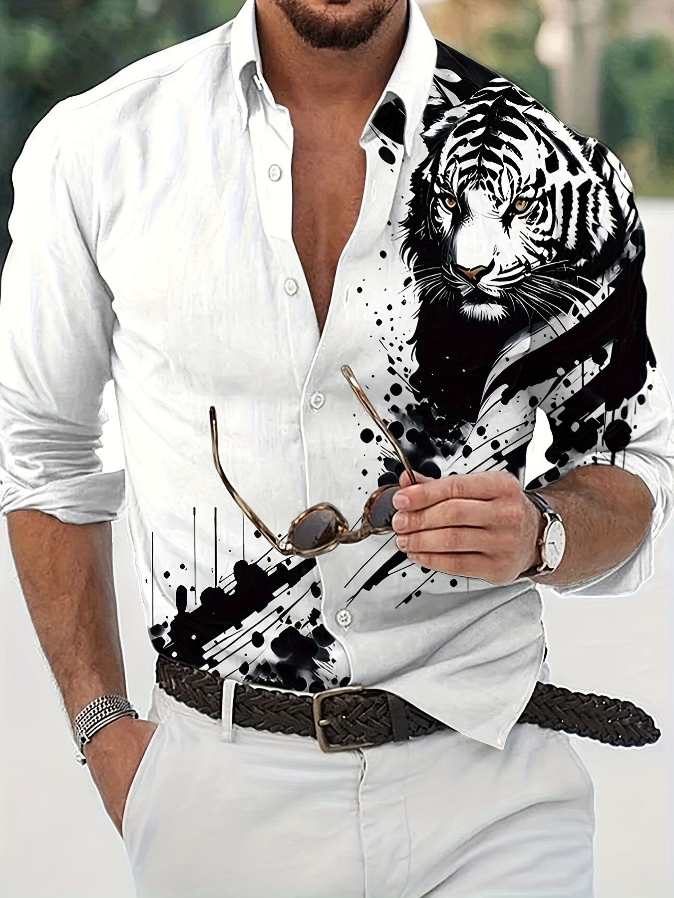 tiger shirt men sold on Temu Canada
