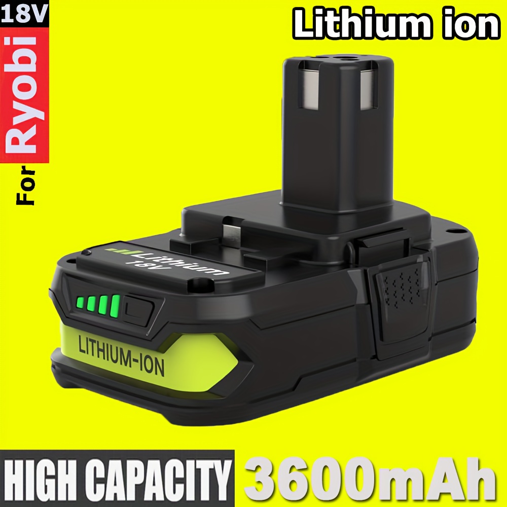 TEMU 1 Pack/2 Packs One+ 18v 3.6ah High-capacity Lithium-ion Replacement Battery - Compatible With P104 P105 P106 P108 P107 P109 Rbl1805 Cordless