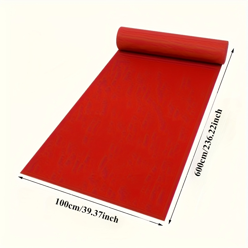 TEMU Halloween, 1pc, 1/1.2m Wide, Luxurious And Thick Red Disposable Carpet, Suitable For Special Occasions Like Weddings And Parties - Washable,