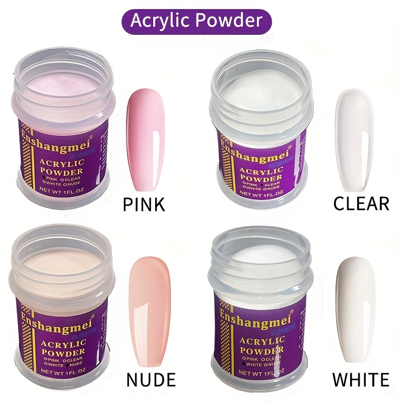 2x 120 G Acryl-Pulver Set – Klares & Rosa Nagelpulver Für French Maniküre | Professionelles DIY Nagelverstärkungs-Set