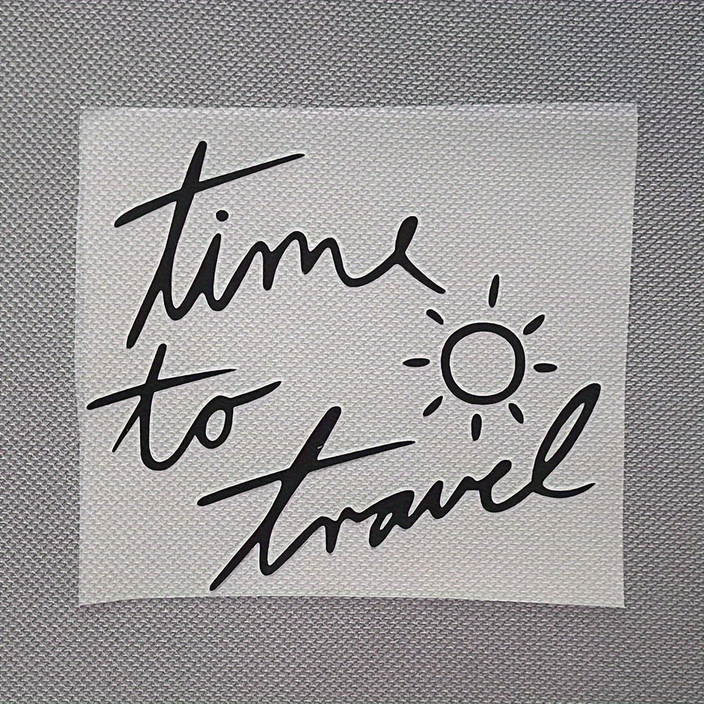 Travel Vinyl Car Sticker - Letter Print, Ideal For Glass/metal Surfaces, Single-use Outdoor Wagon Touring Decoration