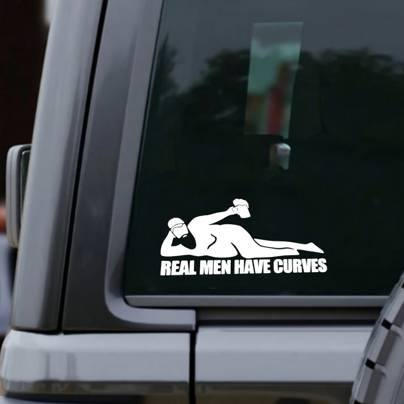 

Vinyl "real Men Have " Car Window Decal - Humorous Muscle For Man Silhouette Sticker With Fashion Glasses, Suvs & Vehicles, Outdoor Decal| Silhouette| Vinyl Sticker