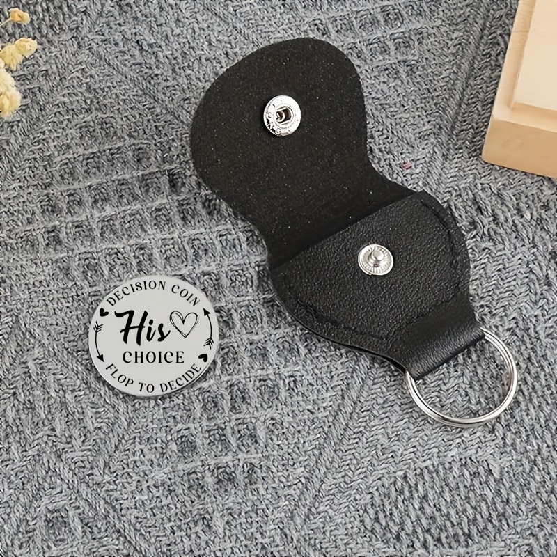 E-shop 1 Set Sein & Ihr Entscheidungsmünzen-Schlüsselanhänger - Doppelseitiger Metallflipper mit "Seine "/"Ihre Wähle