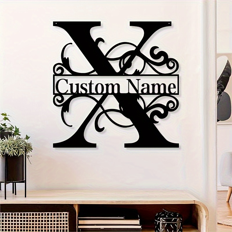 

1pc (23.6in) Custom Name Metal Sign, Personalized Family Name Metal Art, Metal Split Letter Sign, Custom Last Name Sign, Metal Family Name Sign, Front Door Sign, Home Garden Decor
