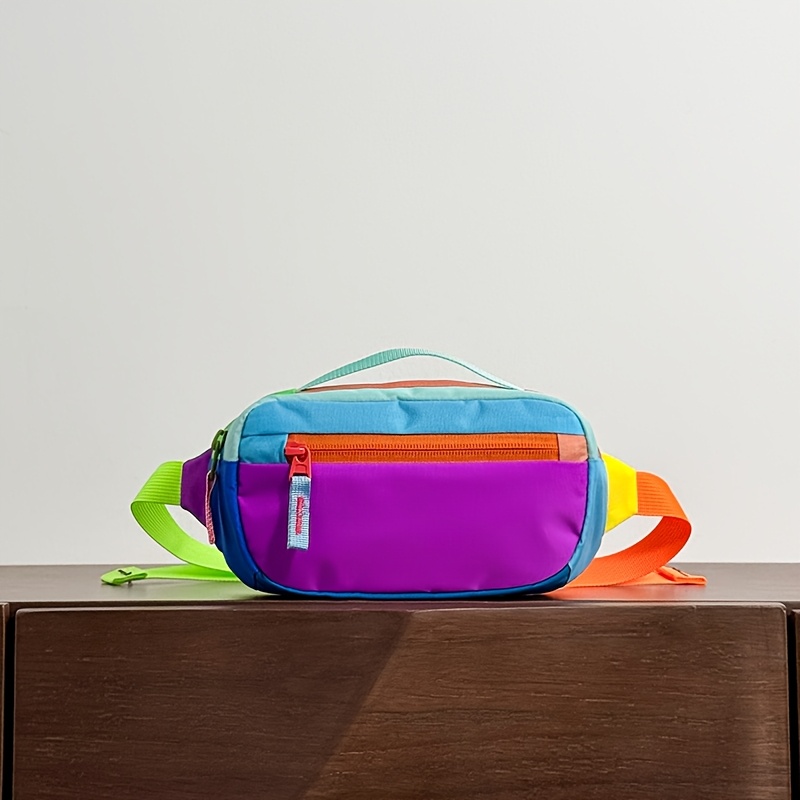 TEMU Dopamine Color Women's Chest Bag, Colorful Chest Bag Lightweight Outdoor Travel Walking Bag Mixed Color, Crossbody, Waist Pack, Chest Pack,