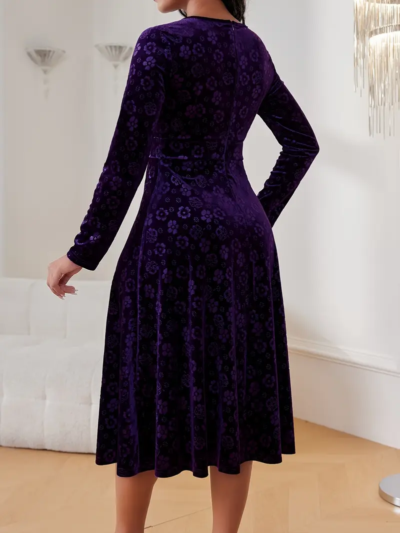 autumn winter womens dress velvet jacquard vintage elegant - Temu Mauritius autumn winter womens dress velvet jacquard vintage elegant - Temu Mauritius